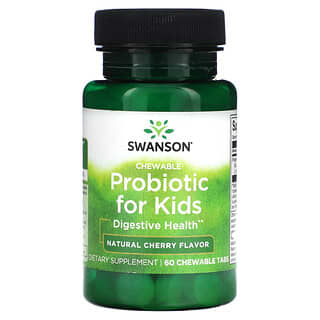 Swanson, Probiotique pour enfants, Cerise naturelle, 60 comprimés à croquer