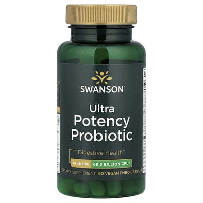 Swanson, Super Premium Probiotics, 66.5 Billion CFU, 60 Vegan EMBO® AP
