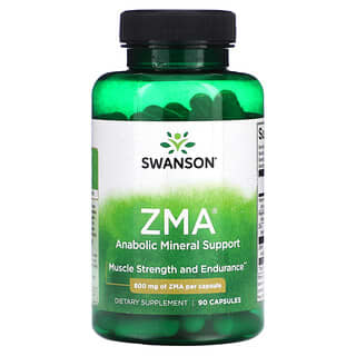 Swanson, ZMA，合成代谢矿物质支持，800 毫克，90 粒胶囊