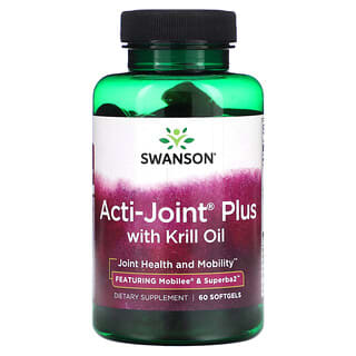 Swanson, Acti-Joint Plus con aceite de kril`` 60 cápsulas blandas