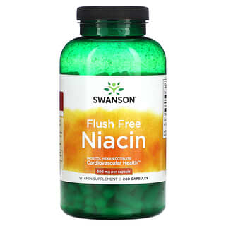 Swanson, Niacina sin enrojecimiento, 500 mg, 240 cápsulas