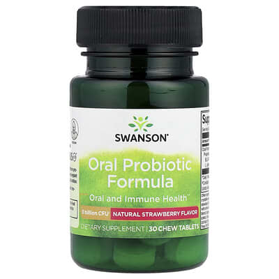 Norland Swanson, Oral Probiotic Formula, Natural Strawberry, 3 Billion CFU, 30 Chew Tablets supplement Uganda UGX 41566