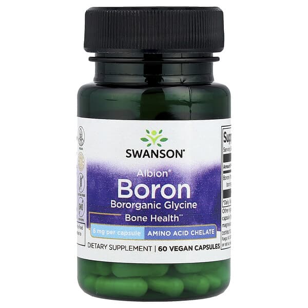 Swanson, Albion® Boron, 6 mg, 60 Vegan Capsules