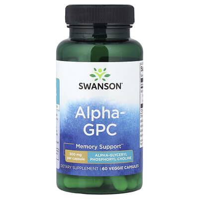 Swanson, Alpha-GPC, 300 mg, 60 Vegetarian Capsules