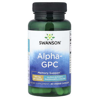 Swanson, Alpha GPC, 300 мг, 60 растительных капсул