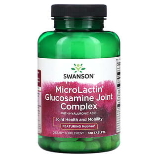 Swanson, MicroLactin（マイクロラクティン）Glucosamine Joint Complex with Hyaluronic Acid、タブレット120粒