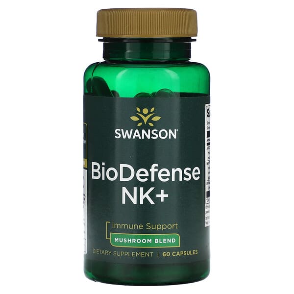 Swanson‏, BioDefense NK+‎, תוסף לתמיכה במערכת החיסון, 60 כמוסות