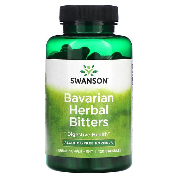 Swanson, 巴伐利亞草本苦味劑，無酒精，120 粒膠囊