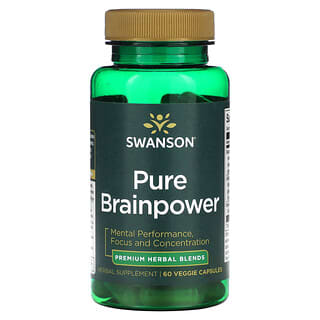 Swanson, Pure Brainpower, 60 capsules végétariennes
