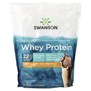 Swanson, Real Food Whey Protein, Chocolate Ice Cream, 2.1 lb (966 g)