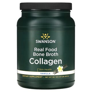 Swanson, Bouillon d'os au collagène Real Food, Vanille, 531 g