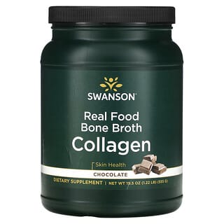 Swanson, Brodo di ossa di Real Food al collagene, cioccolato, 555 g