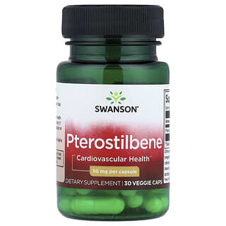 Swanson, 紫檀芪，50 毫克，30 粒素食膠囊