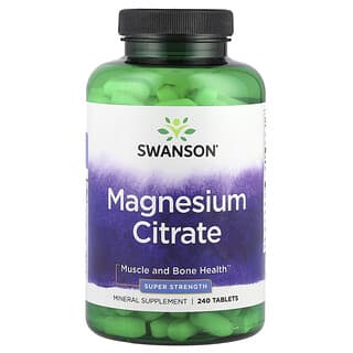 Swanson, Citrate de magnésium, 240 comprimés