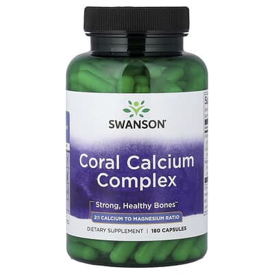 Swanson, Coral Calcium Complex, 180 Capsules