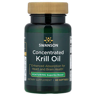 Swanson Vitamins, Концентрированное масло криля, 60 капсул