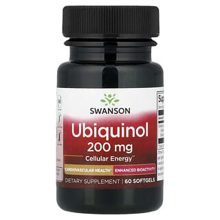 Swanson Vitamins, убіхінол, 200 мг, 60 капсул