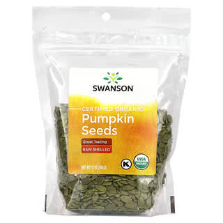 Swanson, Sementes de Abóbora Orgânicas Certificadas, com casca crua, 340 g (12 oz)