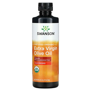 Swanson, Certified Organic Extra Virgin Olive Oil, 16 fl oz (473 ml)