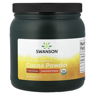 Swanson, Certified Organic Cocoa Powder, Unsweetened, 12 oz (340 g)