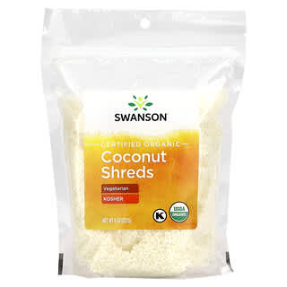 Swanson, Certified Organic Coconut Shreds, 8 oz (227 g)