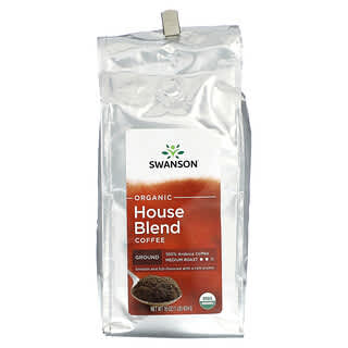 Swanson, Mezcla de café orgánico de la casa, Molido, Tostado medio`` 454 g (1 lb)