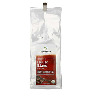 Swanson Vitamins, Organic House Blend Coffee, Whole Bean, Medium Roast, 1 lb (454 g)