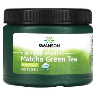 سوانسون‏, شاي ماتشا الأخضر العضوي المعتمد ، 1.76 أونصة (50 جم)