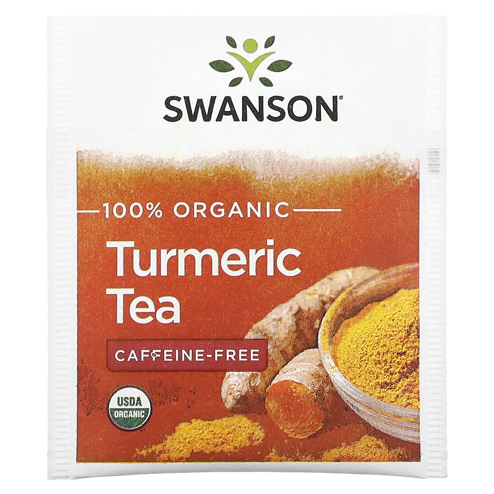 Swanson, 100 Organic Turmeric Tea, CaffeineFree, 20 Tea Bags, 0.7 oz