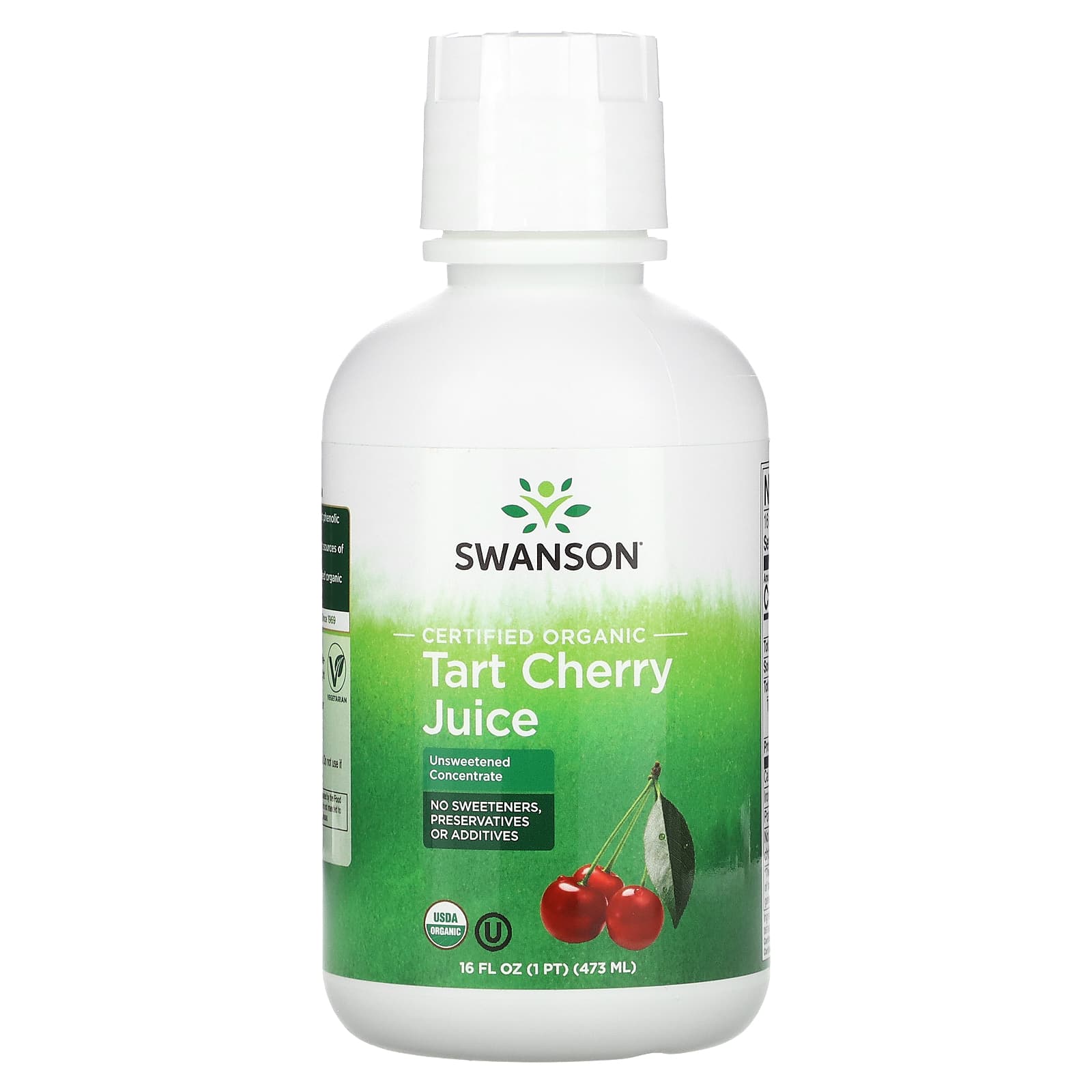 Swanson, Certified Organic Tart Cherry Juice Concentrate, Unsweetened