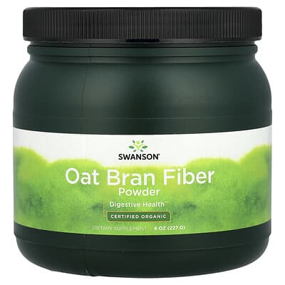 Swanson, Certified Organic Oat Bran Fiber Powder, 8 oz (227 g)