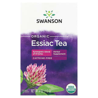 Swanson, Organic Essiac Tea, Caffeine Free, 4 Packets, 1 oz (28 g) Each