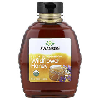 Swanson, Miel de flores silvestres orgánicas certificadas`` 454 g (16 oz)