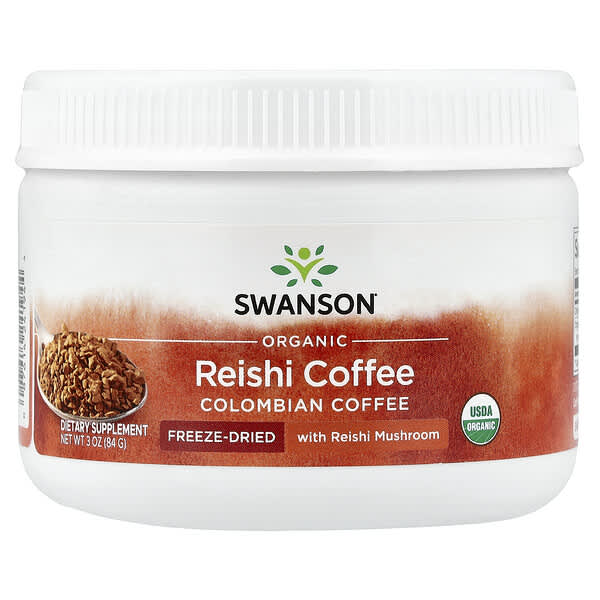 Swanson Vitamins, 유기농 영지버섯 커피, 콜롬비아 커피, 84g(3oz)