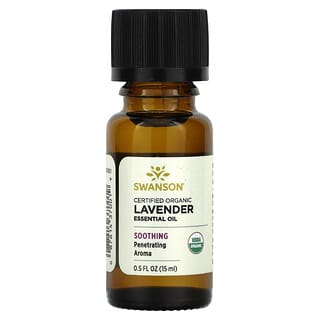 Swanson, Certified Organic Essential Oil, Lavender, 0.5 fl oz (15 ml)
