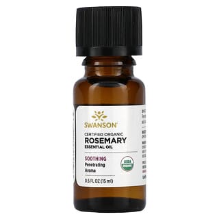 Swanson, Certified Organic Rosemary Essential Oil, 0.5 fl oz (15 ml)