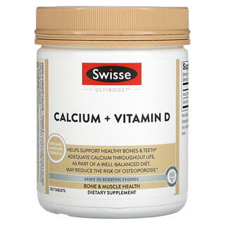 Swisse, Ultiboost, 칼슘 + 비타민D, 250정
