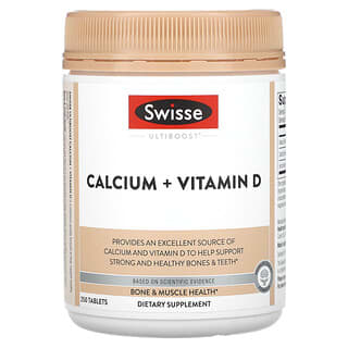 Swisse, Ultiboost, Calcium + Vitamin D, 250 Tablets