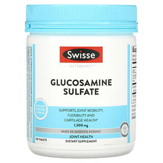 Swisse, Ultiboost, sulfate de glucosamine, 1 500 mg, 180 comprimés