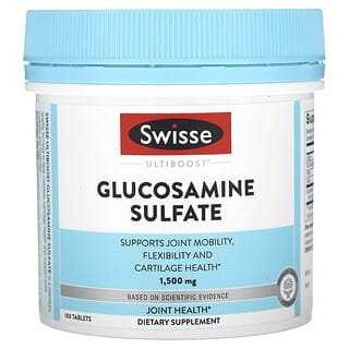 Swisse, Ultiboost, Sulfato de Glicosamina, 1.500 mg, 180 Comprimidos