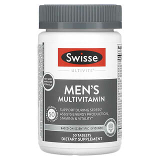 Swisse, Men's Ultivite Multivitamin, Multivitamine für Männer, 50 Tabletten