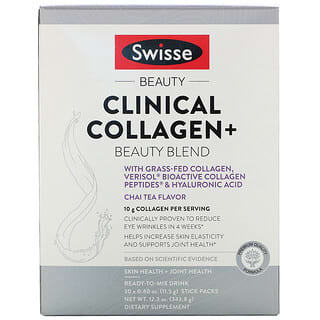 Swisse, Clinical Collagen+ Beauty Blend, Chai Tea Flavor, 30 Stick Packs, 0.40 oz (11.5 g) Each