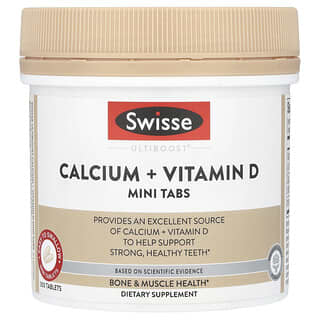 Swisse, Minicomprimidos Ultiboost®, Calcio y vitamina D, 300 comprimidos