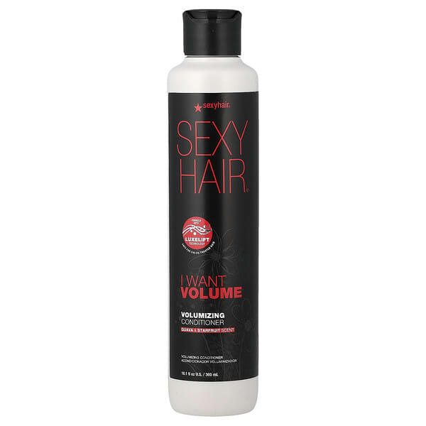 SexyHair, I 원하는 볼륨, 볼류마이징 컨디셔너, 구아바 및 스타프루트, 300ml(1.01fl oz)