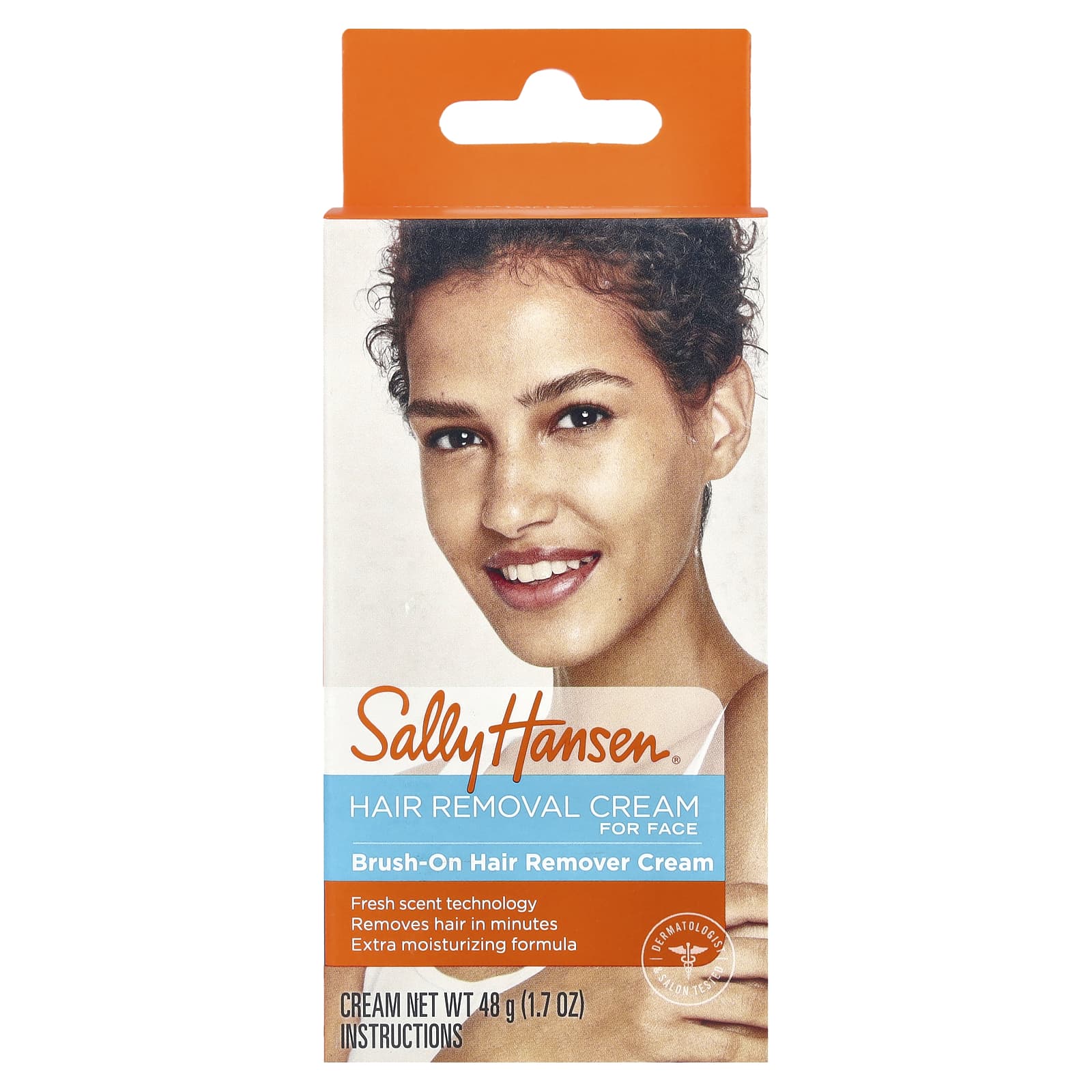 Sally Hansen, Brush-On Hair Remover Cream For Face, 1.7 oz (48 g)