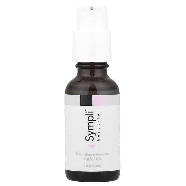 Sympli Beautiful, Illuminating Antioxidant Facial Oil with Argan, Marula, Rosehip & Orange Oil, 1 fl oz (30 ml)