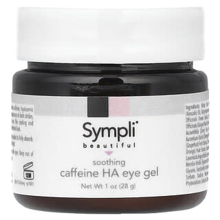 Sympli Beautiful, заспокійливий гель для шкіри навколо очей із кофеїном і гіалуроновою кислотою, 28 мл (1 унція)