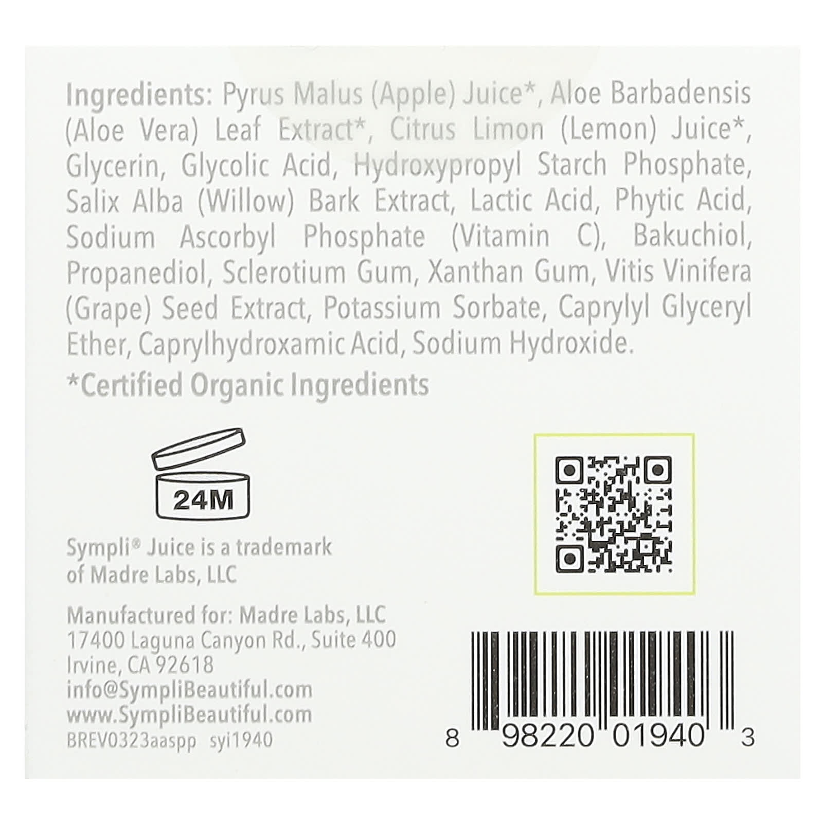 Sympli Beautiful, Juice, Apple AHA Skin Perfecting Peel, 2 oz (56 g) Image 5