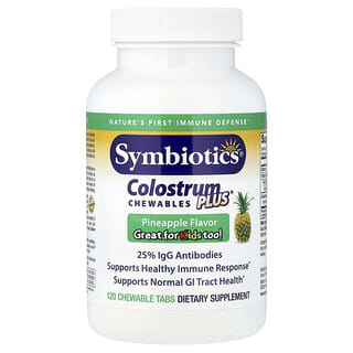 Symbiotics, Colostrum Plus® Chewables, Pineapple, 120 Chewable Tabs