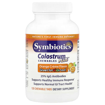 Symbiotics, Colostrum Plus® Chewables, Orange Cream, 120 Chewable Tabs